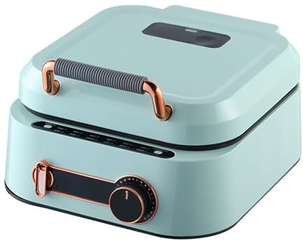 Teglia elettrica per uso domestico Controllo intelligente della temperatura indipendente Padella doppia per friggere e cuocere Padella per griglia profonda,Green