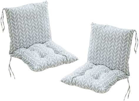 ZGantrix 2er Set Niedriglehner Auflagen Set Stuhlauflage 40 * 80cm Sitzkissen Niederlehner Gartenstühle Sitzauflagen Stuhlkissen Abnehmbarem Rückenlehne Auflage40*80CM(2 Pieces) M