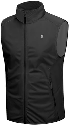 Little Donkey Andy Herren Leichte Softshell Weste Fahrradweste | Wasserdicht, Atmungsaktive, Schnelltrocknend, Ärmellose Radweste, Laufen, Wandern, Golf Outdoorweste