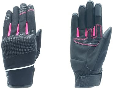 OJ Guanti da Moto LUCE, Protezione Nocche, Design Ergonomico Femminile, Tessuto Traspirante (S)