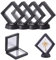 Hyxodjy 5 Stück Schweberahmen, Floating Frame Transparenter Schweberahmen Displayrahmen Mit Basis Schwarzer Münzrahmen 3D Floating Display Ständer für Armband, Schmuck, Halskette, Ohrring, Münzen