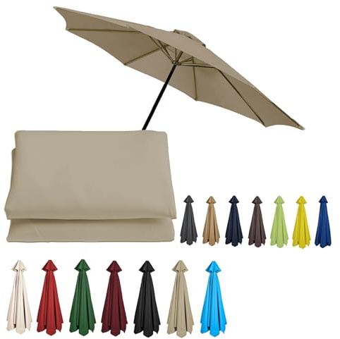 2/2.3/2.5/2.7/3/3.50m Replacement Garden Parasol Canvas 6/8 Ribs Replacement Canopy For Parasol Umbrella Replacement Cloth