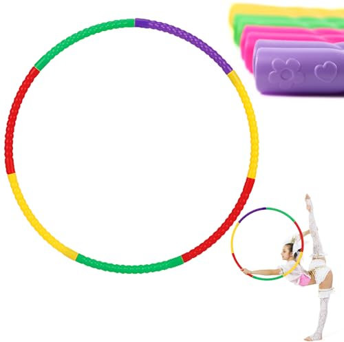 KAIYAYA Hula Hoop Fitness niños,7 Secciones de Plástico Desmontable Aro Hoop Círculo de Hula para niños Aro de Fitness Desmontable,para Entrenamiento de Mascotas,Baile,Deportes,Gimnasia Ritmica