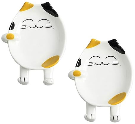 VICASKY 1 Set Da 2 Pezzi custode di mestoli porta cucchiaio rosso portacucchiaio per bancone cucina Titolari poggiamestolo poggia mestolo da cucina porta mestolo ceramica