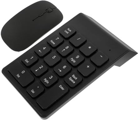 DOITOOL Clavier Numérique sans Fil Et Pavé Numérique Compact Souris Haute Précision pour Ordinateur Portable Bureau Portable Noir