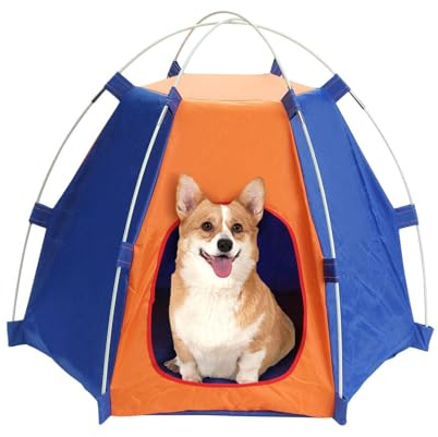 für Hunde, Camping Hundezelt Polyester | wasserdichte Campingvorräte unterstützend faltbares Haustierhaus tragbar für Pavillon, Outdoor, Haus, Garten, Innenräume