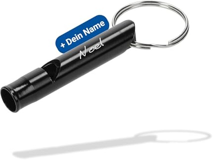 Signalpfeife Echo aus Aluminium mit Schlüsselring - Trillerpfeife Outdoor | Hundepfeife, Notfallpfeife, Wandern, Camping, Fußball, laut, leicht, Sicherheit, kompakt, Schiedsrichter
