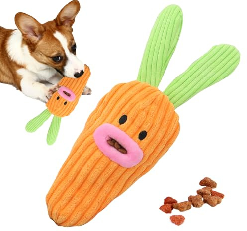 Generico Interaktives Spielzeug für Hunde – Plüschtier Squeaky Ostern für Haustiere | Welpenspielzeug mit Futterspender, für Welpen kleine mittelgroße Garten