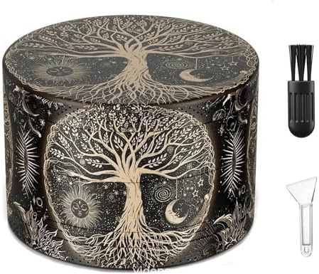 Vesavifaka Grinder Large Crusher, Metal Grinder 63 mm, 4 Layers, for Spice, Herbs, Seasonings, Coffee with Pollen Scraper and Brush, Gift for Special Occasions