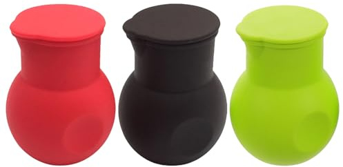 TOMETURE Set di 3 coppette in silicone per sciogliere e versare il cioccolato con beccuccio, mini contenitori per dolciumi per cuocere, decorare, guarnire e preparare ganache, contenitori adatti al