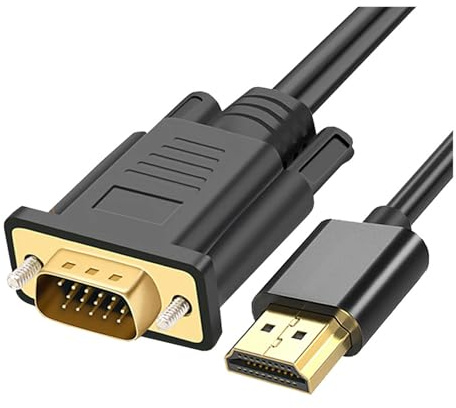 Convertidor de entrada HDMI a salida VGA Cable adaptador de enchufe chapado en oro 1080P for PC portátil PS4 PS5 Switch TV Box Cable de vídeo largo(10m)