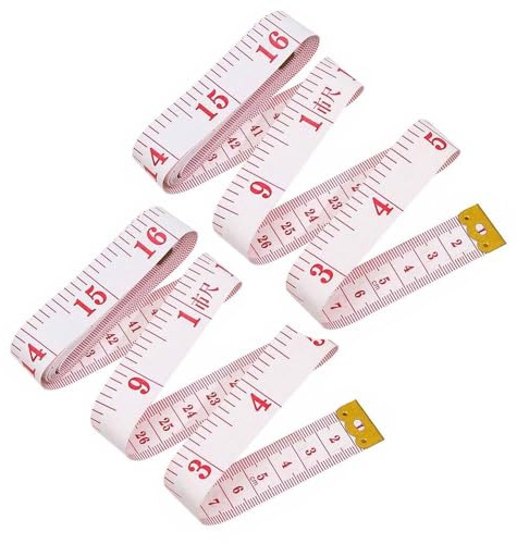 Double Sided Tape Measure Pack of 2 | Perfect to Body Measuring, Sewing/Tailors Tape, Durable Flexible Fibre Glass Material, 60 Inches / 150cm - White