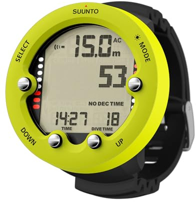 SUUNTO Dive Zoop Novo Montre de Plongée Numérique avec Grand Écran Rétroéclairé, Étanche à 80 m, Ordinateur Sous-Marine avec Fonctions de Réveil, Météo, 1.5 Ans d'Autonomie en Mode Subaquatique