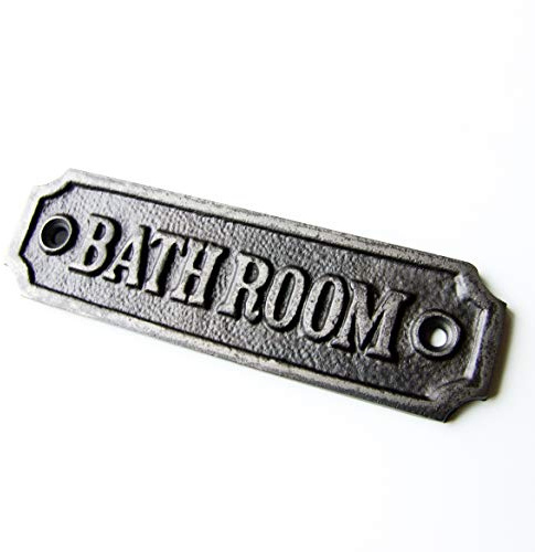 Vintage Stil, Gusseisen Türschild – Badezimmer
