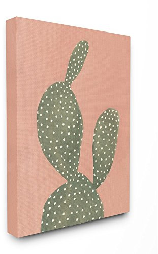 The Stupell Home Decor Collection Painted Coral Cacti, Canvas Wall Art