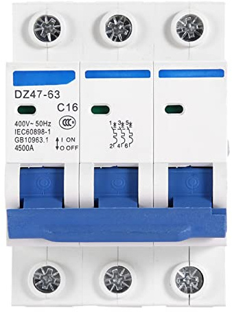 DZ47-63 3P Luftleistungsschalter Leckschutz Luftschalter 400V 6A/10A/16A/20A(16A)