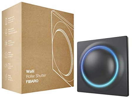 FIBARO Walli Roller Shutter / Z-Wave Plus Smart Home Unterputz Rolladenschalter, Anthrazit, FGWREU-111-8