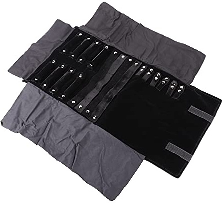 Astuccio per gioielli da viaggio, borsa a rullo multifunzionale per riporre gioielli/borsa per gioielli, flanella di alta qualità per orecchini, anelli, collane, bracciali