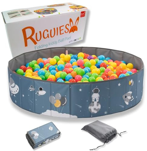 RUGUIES- Bällebad. Laufstall Baby-Bällebad Kinder. Bällchenbad Rund. Bällebäder Ohne Bälle. Ballpool Outdoor-Wasserdicht. (Bälle Nicht enthalten). (Space 80x26cm)