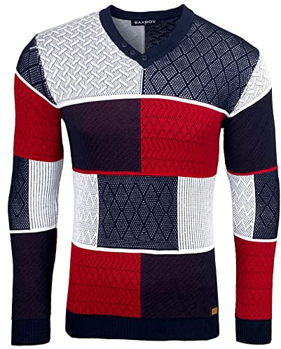 Subliminal Mode Jersey Caliente Dibujo Baldosas Multicolor Hombre Pull-Over BX52200