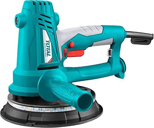 TOTAL - Elektrische Schleifmaschine mit 750 W Leistung | Spezielle Wand und Beton | Durchmesser 180 mm | einstellbare Geschwindigkeit | 8 Schleifscheiben und Staubbeutel