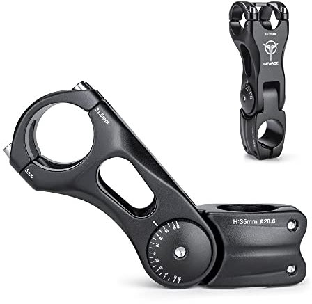 GEWAGE Fahrrad Vorbau Verstellbar,Fahrrad Vorbau Riser für 31,8 (1-1/4 Zoll) Lenker,Legierung Aluminium Fahrrad Vorbau Höhenadapter für die Meisten MTB, Rennräder, BMX,E-Bike (110MM)
