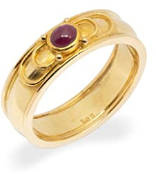 Bandring mit Rubin in 585 Gelbgold