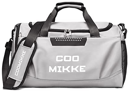 FANDARE Damen Reisetaschen Herren Sporttasche Handgepäck Klassische Sporttaschen Weekender Umhängetasche Übernachtung Sporttasche Kliniktasche Schwimmtasche Trainingstasche Tote BagGrau