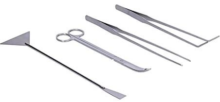 Aquarium & Aquascape Tools, 4 i 1 Tool Kit for Planting and Gravel