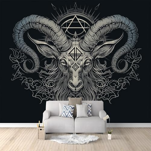 Wall Mural Photo Wallpaper Dark Fantasy Art Deer Head 400x280 cm Wall Art 3D Wallpaper Mural Photo Kids Bedroom Living Room Home Poster Wall Decoration