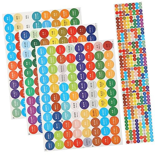 FUNOMOCYA 4sätze Runde Etiketten Für Ätherische Öl Flaschen Öl Aufkleber Für Verschlüsse Etiketten Für Ätherische Flaschen Aufkleber Für Rollflaschen Verschlüsse Deckelaufkleber Für
