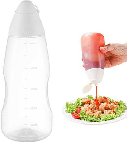 Manolyee Bouteilles de ketchup à presser | Bouteilles compressibles à condiments à usage multiple,Squeeze Sauce Bouteille Pour Ketchup Moutarde Mayo Sauces Chaudes Bouteilles D'huile D'olive Gadget De
