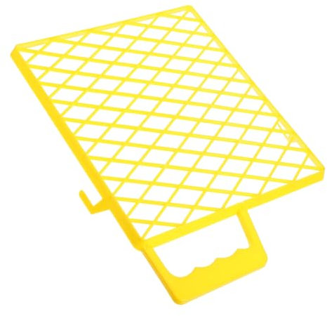 jojofuny Plastic Paint Tray Grid Pad with Mesh Filter Screen for Bucket – 8.5 Inch Plastic Paint Roller Grid for Painting Supplies and Diy Home Renovation