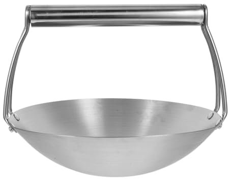 VOSAREA Stir-Fry Ladle for Stainless Steel Wok Induction Pan Steak Pan Cooker Cooking Pots Steamer Basket Skillet Serving Tray