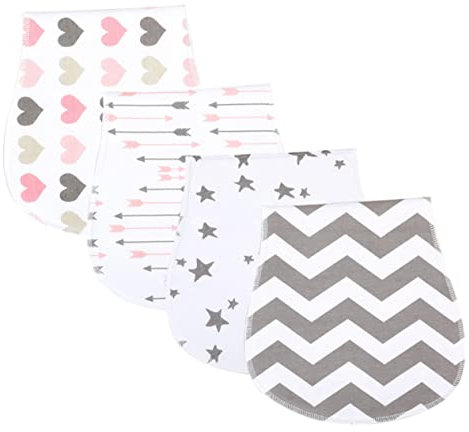 Toyvian 4stücke Burp Cloths Aus Baumwolle Für Junge Mädchen Druckdesign Saugfähige Spucktücher Für Stillen Rückentuch Beim Spielen Verschiedene Muster