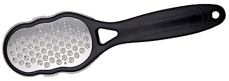 NOLITOY 1pezzi Piedi in Acciaio Inox Rimozione Calli e Morta Strumento Pedicure Ergonomico Esfoliante Per Piedi Portatile Custodia Di Protezione