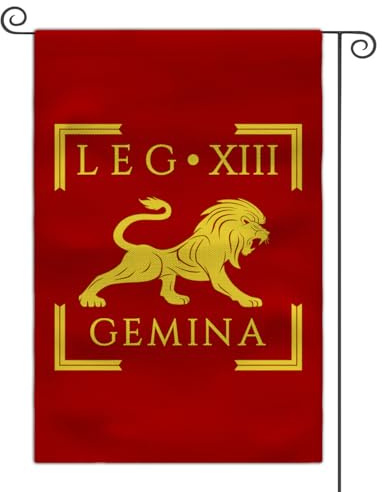 Bandiera da giardino della legione romana 30,5 x 45,7 cm, con stemma militare SPQR su entrambi i lati, decorazione per esterni (LEGIO XIII GEMINA)