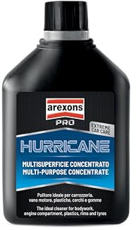 AREXONS - Hurricane Pulitore Multisuperficie 500ml, Formula Ideale per Carrozzeria, Vano Motore, Plastiche Esterne, Cerchi e Gomme