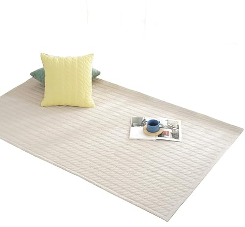 Yogamatte aus dicker Baumwolle, 100 % organisch, natürlich, Fitness-Teppich mit Tasche für Training, waschbar, 200,2 x 69,5 cm