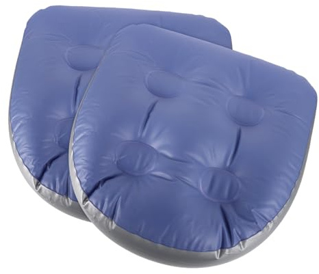 HAMPPLIES 2pcs Inflatable Spa Bath Cushion with Suction Cups Thickened Bathtub Seat Booster Portable Shower Cushion for Adults and Seniors Non-Slip Hot Tub Mat