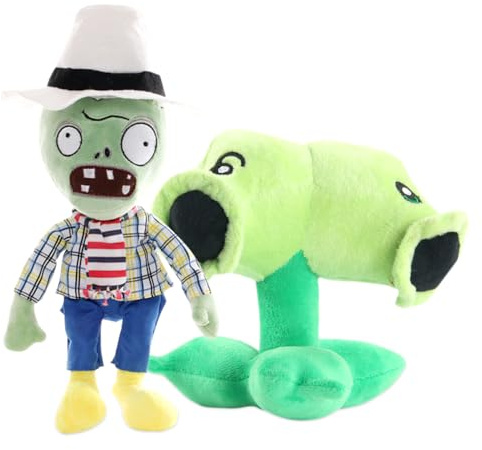 JXBBAAC Plants vs Zombies Peluche, Muñeca de Peluche Animados Juguete Suave, Niños Figura de Peluche, Peluche Muñeco De Peluche Juguete de Peluche, Cumpleaños Regalo Peluche 2pcs
