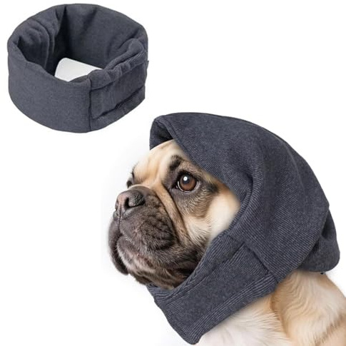Gehörschutz Hund, Ohrenschutz Für Hunde, Hunde Ohrenschutz, Beruhigender Ohrenschützer Hund Bei Feuerwerk Und Gewitter, Atmungsaktive Hundemütze Für Grooming Und Winter (Grau)