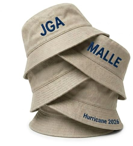 my STITCHERY Fischerhut Damen & Herren, personalisiert - Bucket Hat Anglerhut Sonnenhut ideal für JGA, Urlaub & Mannschaftsfahrten - Unisex Sommerhut 100% Bio-Baumwolle