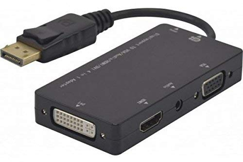 Exc 127377 - Adaptador VGA, DVI, Audio, HDMI Display Port Negro