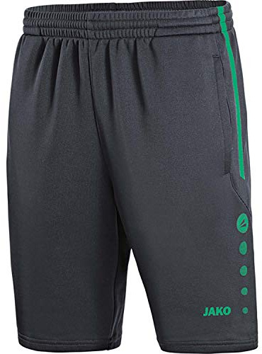 JAKO Herren Trainingsshorts Active, Anthrazit/Türkis, XXL