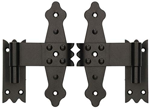 KOTARBAU 2 STK Mittelkreuzband 160 mm mit Kloben Ladenmittelband Fensterband Faltladen Pulverbeschichtet Scharniere Möbel Türen Verbindung Torband