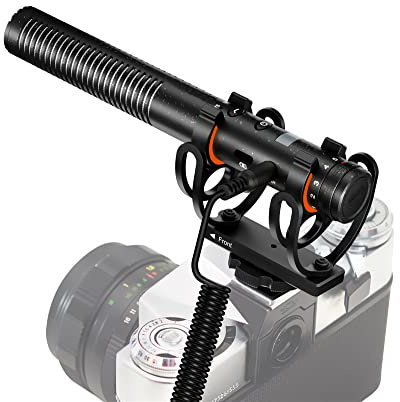Digital Nc Microphone supercardioïde avancé Nc numérique Compatible avec Panasonic HC-X1500 (stéréo/Fusil de Chasse) avec Coupe-Vent Dead Cat