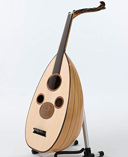 Quality Arabic Oud Handmade Instrument made of Maple Wood, with Ebony pegs & Kurschner strings. Free case & rishas
