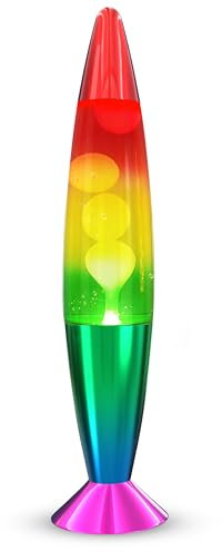 Vivo Technologies Contemporary Rainbow Lava Lamp Light Peaceful Motion Wax Liquid Relaxation Room