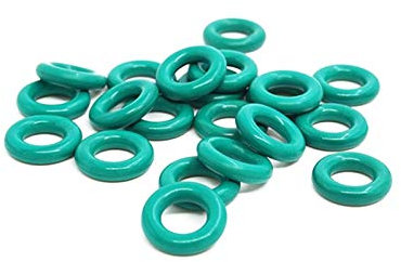 Cerobit 30Pcs Grün FKM O-Ring-Dichtung CS 2.5mm OD 8-20mm ID 3-15mm O-Ring-Öldichtung Dichtungen Washer, 14x9x2.5mm